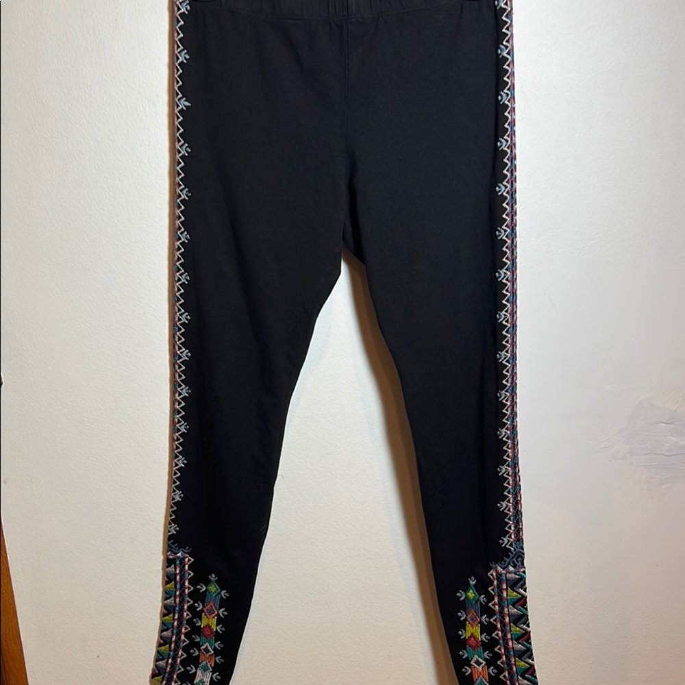 Johnny Was Amaris Embroidered Leggings XS